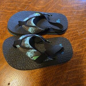 Sanuk Toddler Blue Flip Flops Thong Sandals Strap Size 7/8 New Without Tags